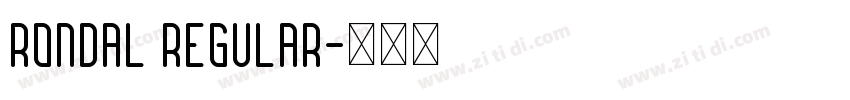 Rondal Regular字体转换